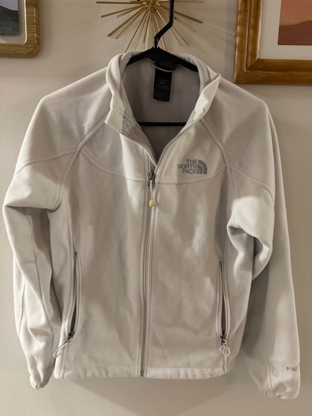The North Face Off White Full-Zip Fleece Hoodie